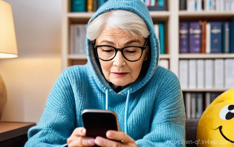 가족과의 온라인 소통에서의 예절 - **Title:** Generational Digital Divide - Texting Styles
**Prompt:** A split image representing t...